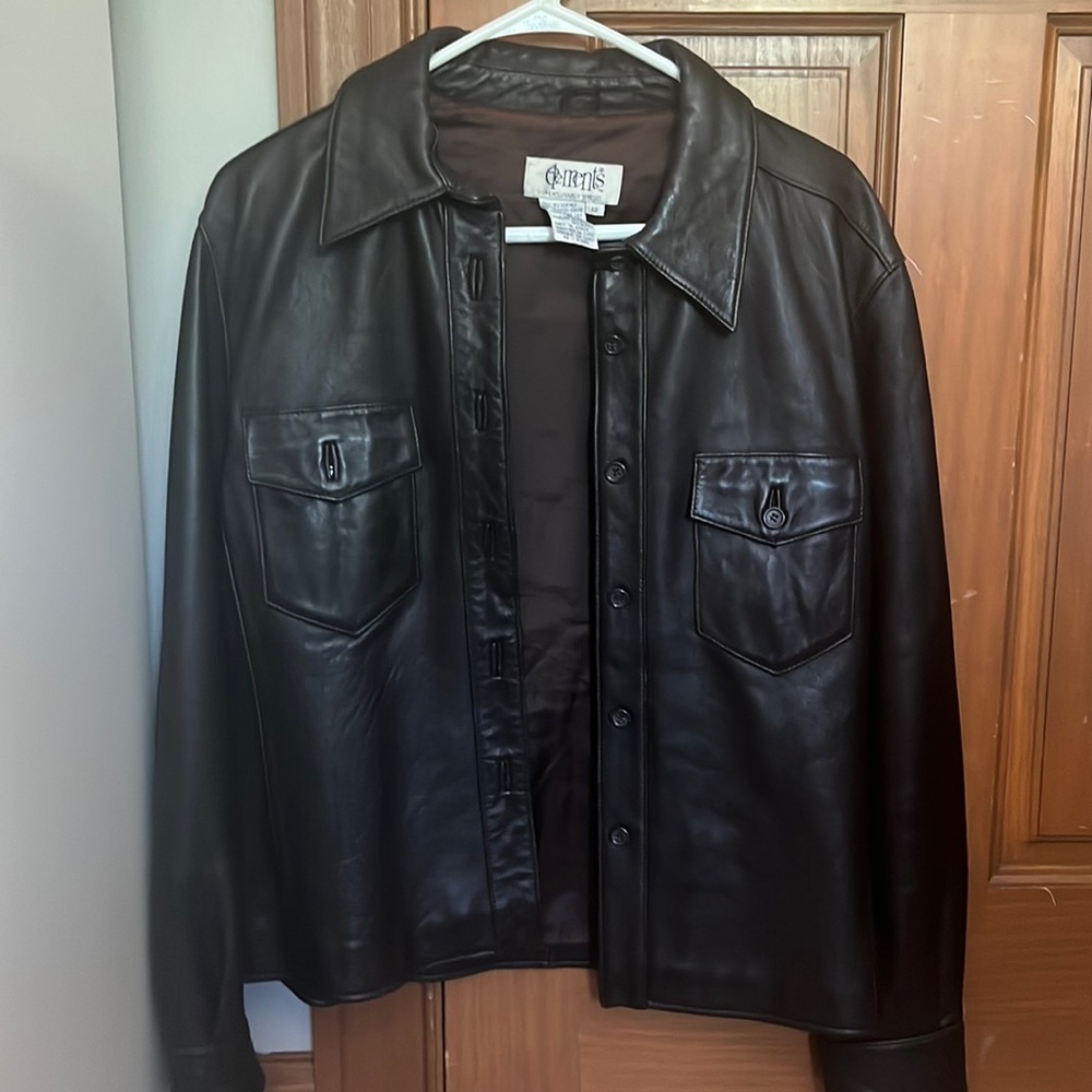 Elements exclusively spiegel leather jacket